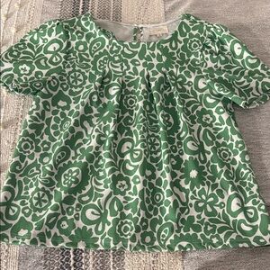 MELLODAY Green Floral Blouse